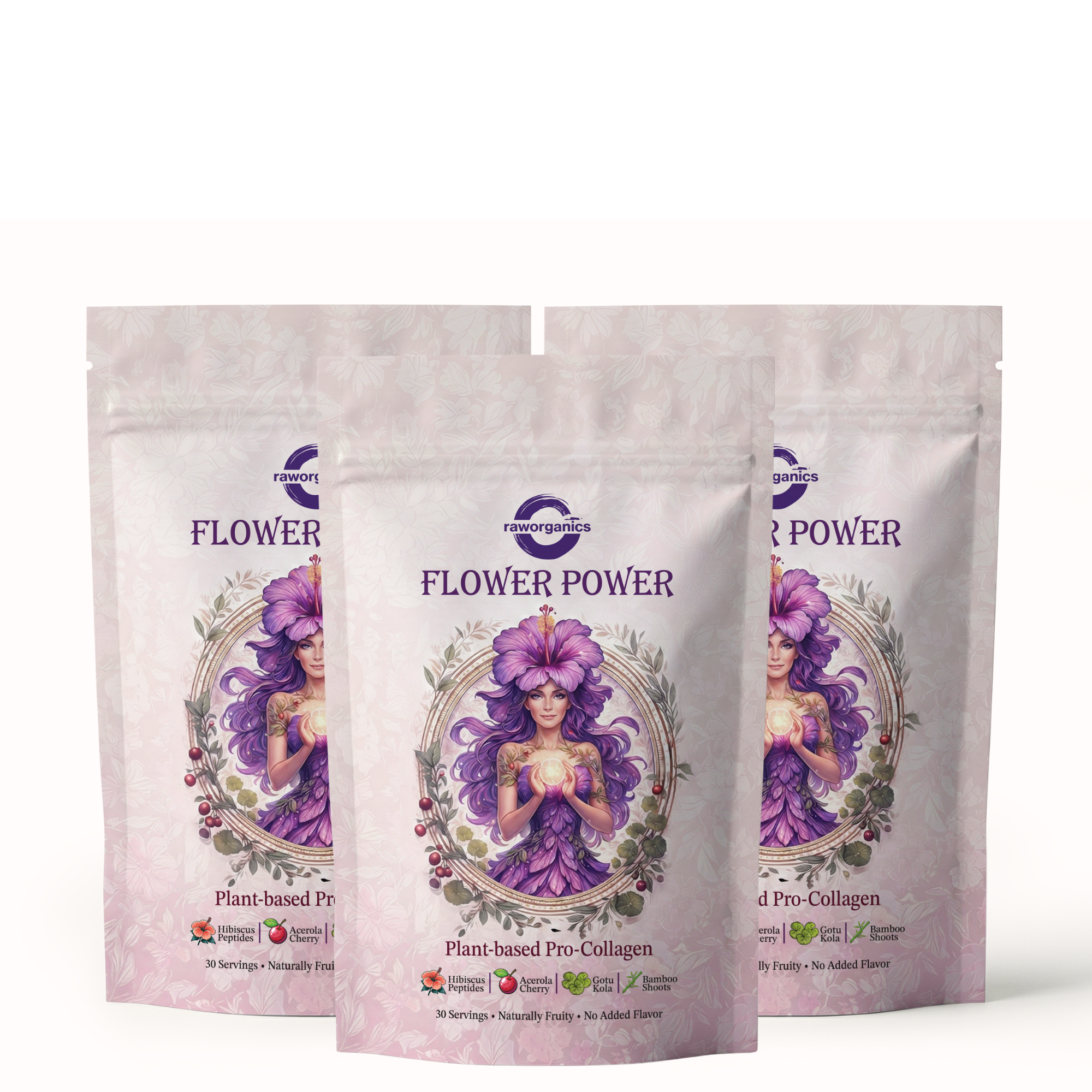 3 x Flower Power Plant-Based Pro-Collagen