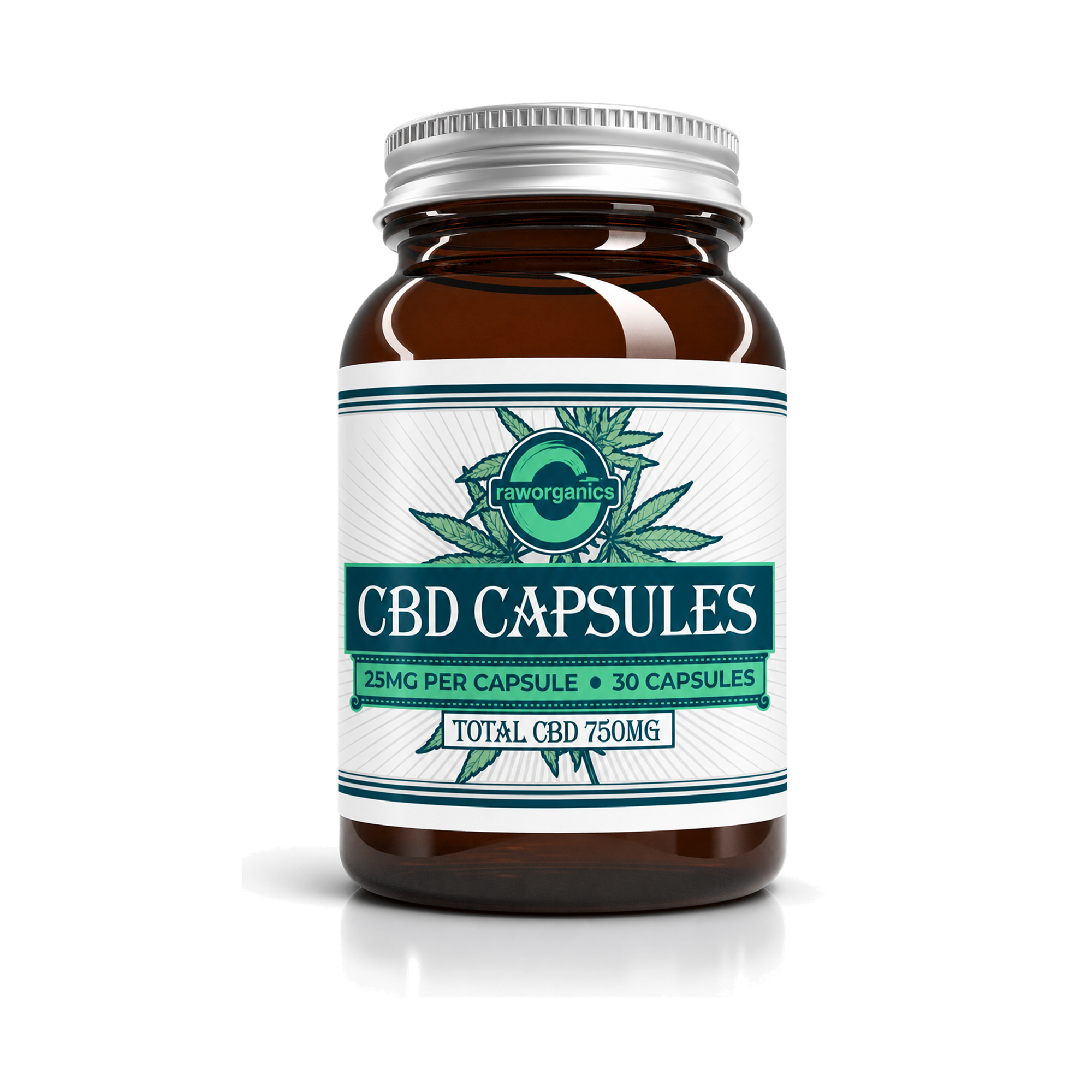 CBD Capsules 750mg - amber jar